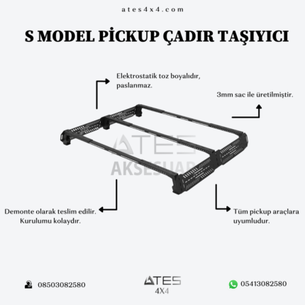 S Model Pickup Çadır Taşıyıcı