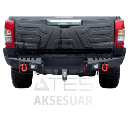 Mitsubishi L200 Arka Çelik Tampon Kare Ledleri
