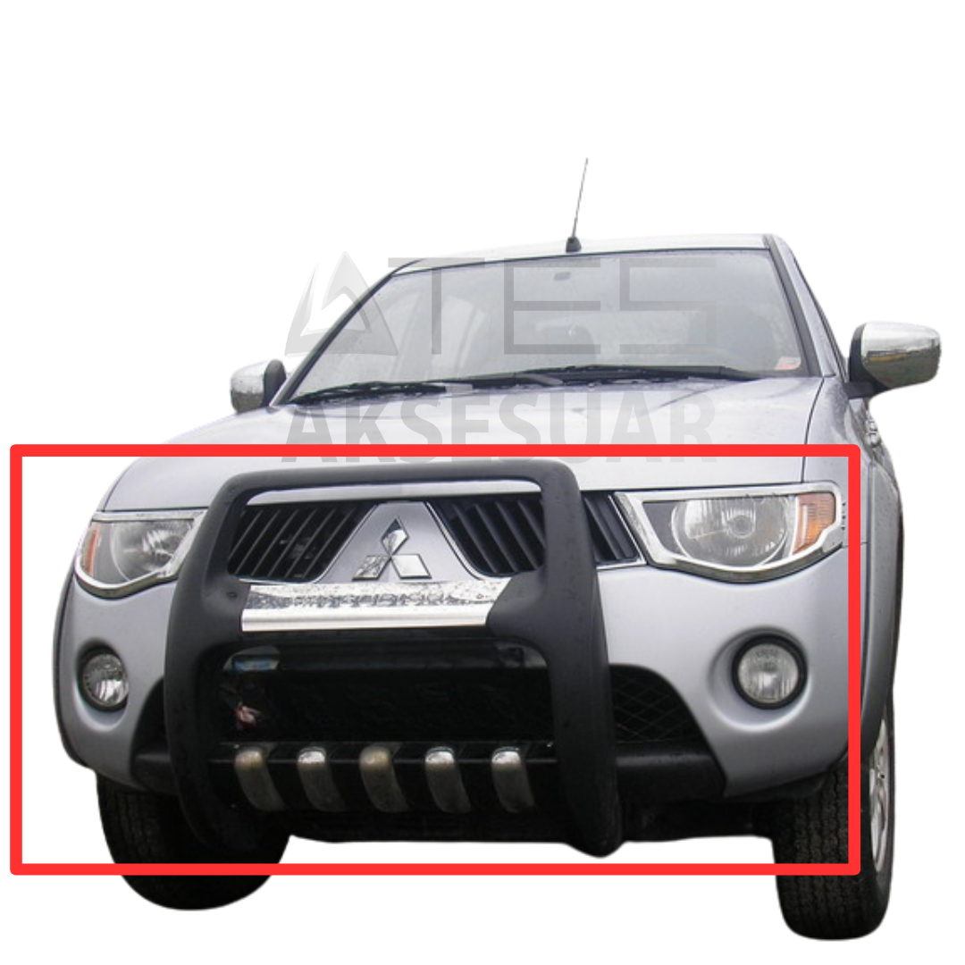 l200-on-koruma-ates-aksesuar-4.png Mitsubishi L200 Ön Koruma 2014 ve Öncesi - Görsel 1
