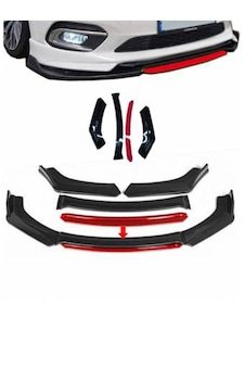 Volkswagen Amarok 2010 Sonrası 4 Parça Kırmızı Ön Ek Piano Black