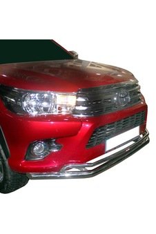 IMG-6995711094970231811.jpg Toyota Hilux Ön Krom Koruma Bıyık Paslanmaz Çelik - Görsel 1